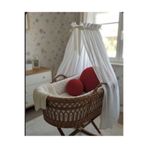oiphome Peluş Yastıklar 2'li Kırmızı Top Yastık Seti - Farklı Boyutlarda Fermuarlı 25 x 25 20 x20