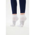 Oishii Patik Spor Havlu Çorap Gri Desen Beyaz - Beyaz - Gri - 35 - 38