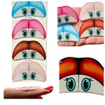 Ojitos Adhesivos 3D 332-60 Çeşitli Renklerde 4 Çift, Büyük Reçine Gözler Yapıştırıcı veya Kendinden Yapışkanlı, 60 mm Genişlik, pelana Gözler Kil, Soğuk Porselen, Heykel, Polimer Kil, EVA, Keçe ile kullanım için