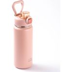 Okadı Çıkarılabilir Pipetli Pembe Paslanmaz Çelik Termos 750ML - 750 ml
