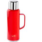 Okadı Kırmızı Paslanmaz Çelik Yan Tutacaklı Süzgeçli Termos 900ML