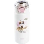 Okadı Pembe Desenli Paslanmaz Çelik Termos 380ML