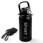 OKADI SPORT PİPETLİ SİYAH PASLANMAZ ÇELİK TERMOS 1.3L