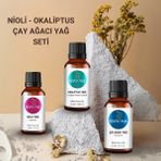 Okaliptus, Nioli, Çay Ağacı Aromatik Yağ Seti - 3'lü Uçucu Set - 3'lü Set