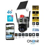 Okam Pro 6020 Solar Güneş Enerjili 4g Sim Kartlı 15mp 3 Lens 10x Optik Zoom Güvenlik Kamerası