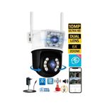 Okam PRO3012 Çift Kameralı 10MP Hareket Takipli Gece Sensörlü Çift Siren Su Geçirmez Wifi Ip Kamera