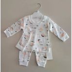 Okan Bebe %100 Pamuk Uykucu Gökyüzü Baskılı 3'Lü Takım Okn-006
