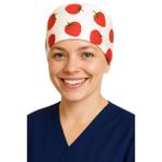 Okanmed Çilek Desenli Doktor Hemşire Aşçı Cerrahi Bone Hastane Bone Bandana M429