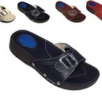 Okanmed Comfort Silikon Jelli Ortopedik Topuk Dikeni Terliği Ortopedik Bayan Günlük Terlik (36, Lacivert, measurement_36_point_0_centimeters)