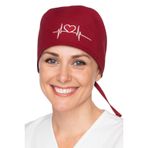 Okanmed Kalp Atışlı Bordo Desenli Doktor Hemşire Aşçı Cerrahi Bone Hastane Bone Bandana M410