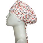 Okanmed Kırmızı Çiçekli Doktor Hemşire Aşçı Cerrahi Bone Hastane Bone Bandana M454 - Standart