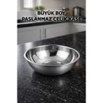 Okay Büyük Boy Paslanmaz Çelik Köpek Mama ve Su Kabı – Dayanıklı Metal Evcil Hayvan Mama Kabı (1 Adet)