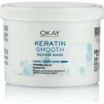 Okay Keratin Smooth Onarıcı Maske 500 ml Yıpranmış Saçlar İçin Keratinli Bakım Ürünü