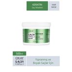OKAYPROFESSIONNEL Salon Formula Yıpranmış Saçlar İçin KERATIN Saç Bakım Maskesi 500ml