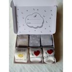 OKAYRO Organic %100 Organik Pamuk Havlu Örgü Bebek Çorap Seti | Hediye Kutulu Yenidoğan 6’lı | Baby Shower - Asorti - 0 - 3 Ay