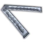 Okçu Baba Kumaş Yay Kılıfı Gümüş Siyah Dayanıklı Polyester Malzeme ile Geleneksel Tasarım - Gümüş-Siyah