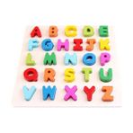 Okcu Hediyelik Ahşap Harf Puzzle 3D Ahşap Harf Tablosu - Ana Sınıfı Kreş İçin Ahşap Eğitici Harf Tablosu