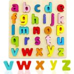 Okcu Hediyelik Ahşap Yerleştirme Oyunu Eğitici Ahşap Renkli Harfler 3D Ahşap Harf Puzzle Algı Ve Zeka Oyunları