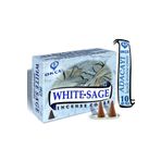 Okçu Hem Adaçayı / White Sage Konik Tütsü 10 Adet/pieces Geri Akışlı Değildir