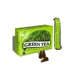 Okçu Hem Green Tea / Yeşil Çay Konik Tütsü 10 Adet / Pieces Geri Akışlı Değildir