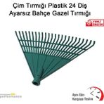 Okçu Kardeşler Çim Tırmığı Plastik 24 Diş Ayarsız Bahçe Gazel Tırmığı