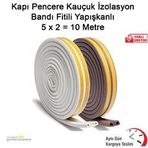 Okçu Kardeşler Yapışkanlı 5x2 m Kapı Pencere Kauçuk İzolasyon Bandı Fitili