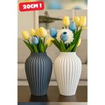Okçu Vazosu | Archer Vase Dekoratif Vazo | Modern Ev Dekorasyonu Siyah - 20CM