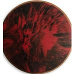 okecajon Practice Pad 30 cm 12 Inç Tek Taraflı Renkli Kauçuk Drum Pad Davul Çalışma Pedi Bateri krmz