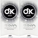 Okey 2x20 Adet Zero Ekstra İnce Formlu Prezervatif