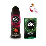 Okey Aromalı Çilek Hazzı Kayganlaştırıcı Jel-Rötar Geciktiricili 5'li Prezervatif+Genital Hijyen Mendili