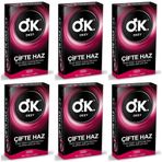 Okey Çifte Haz Prezervatif 10'lu X 6 Paket Kondom