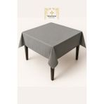 Okey Oyun Masa Örtüsü - 140CM x 140CM - Kadife Dokulu - Gri - 140 x 140 cm