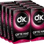 Okey Prezervatif Çifte Haz Tırtıklı Yüzey 100 Lü ( 10 X 10 )