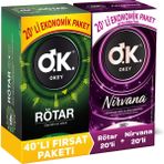 Okey Rötar Prezervatif Geçiktirici Etkili Aromasız 20'li Ekonomik Paket
