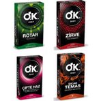 Okey Rötar + Zirve + Çifte Haz + Sıcak Temas Prezervatif 10'lu x 4
