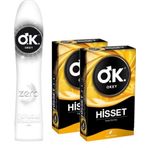Okey Zero Kayganlaştırıcı Jel 100ML ve Hisset Prezervatif 10x2 - 3lü Set