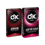 Okey Zirve Prezervatif 10'lu + Çifte Haz Prezervatif 10'lu