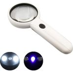 Okgoods Taşınabilir 11X El Büyüteç Işıklı Saplı Büyüteç 2 LED ile Okuma Tanımlama Içın 1 Ultraviyole Lamba (Yurt Dışından)