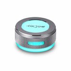 Okjew Ultimate Sound Black Teknolojisi Kablosuz Hoparlörü Deneyimleyin - LED Dinamik Solunum Işığına Sahip Mini Kemik İletim Hoparlörü, iPhone, iPad, Samsung Galaxy Serisi ile Uyumlu (Gri)