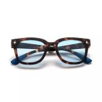 Okkia Giovanni Classic Havana & Blue Unisex Güneş Gözlüğü Mavi Lens