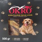 Okro 500 gr Kurutulmuş Tavuk Ayağı Köpek Ödül Maması