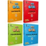 Oksijen 6. Sınıf Matematik + Türkçe + Fen + Sosyal Lgs Gibi Branş Denemeleri Seti 4 Kitap