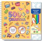Oksijen Oyuncak 500+ Çocuk Sticker Boyama Kitabı – 6’lı Keçeli Kalem Hediyeli, 2 Sayfa Parlak Sticker’lı Eğitici Etkinlik Kitabı