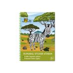 oksijen oyuncak Bitmeyen Tükenmeyen Safari Temalı Tak Çıkar Numaralı Sticker Boyama Kitabı
