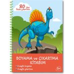 Oksijen Oyuncak Oksijen Dinazor Temalı Sticker Boyama Kitabı 21 cm x 16 cm Yeşil Kağıt Eğlenceli Aktiviteler