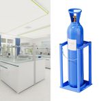 Oksijen Tankı Tutucu Oksijen Tankı Tutucu Küçük Depolama Rafı, Zemine Monte Edilebilir Gaz Tüpü Braketi, Metal Oksijen Tüpü Stand Tutucu, Tıbbi Oksijen Sabitleme Rafları(L-21cm(8 1/4"))