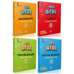 Oksijen Yayınları Oksijen 5. Sınıf Matematik + Türkçe + Fen + Sosyal Lgs Gibi Branş Denemeleri Seti 4 Kitap