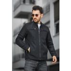 Oksit Abuja Slim Fit Fermuar Detaylı Dik Yaka Su İtici Erkek Mevsimlik Mont