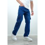 Oksit Cio 1250 Komando Baggy Fit Kot Kargo Pantolon - 31 - Mavi