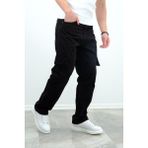 Oksit Cio 1250 Komando Baggy Fit Kot Kargo Pantolon - 31 - Siyah